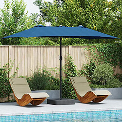vidaXL Parasol de jardin Azur 385 x 209 x 244 cm Polyester et Acier