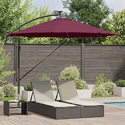 vidaXL Parasol Bordeaux 294 x 294 x 248 cm Polyester et Aluminium