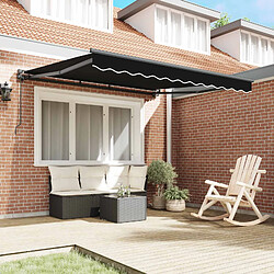 Avis vidaXL Cadre d'auvent Noir 350 x 250 cm Polyester avec revêtement PU