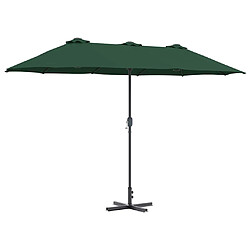 vidaXL Parasol de jardin Vert 370 x 197 x 239 cm