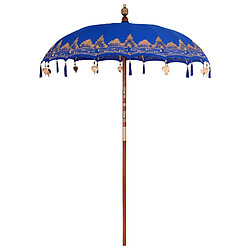 vidaXL Parasol balinais Bleu 185 x 185 x 260 cm