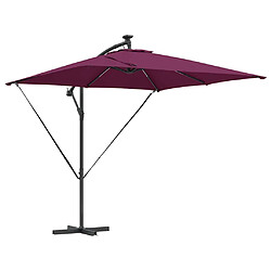 vidaXL Parasol Bordeaux 249 x 249 x 250 cm Polyester et Aluminium