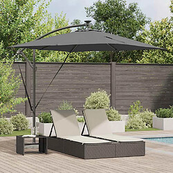 vidaXL Parasol Anthracite 249 x 249 x 250 cm Polyester et Aluminium