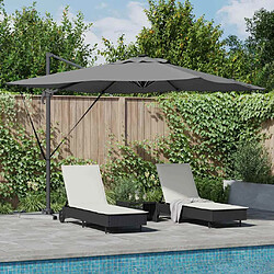 vidaXL Parasol Anthracite 286 x 284 x 270 cm Aluminium et polyester