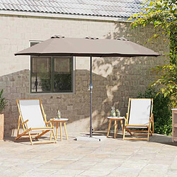 vidaXL Parasol de jardin Taupe 370 x 197 x 239 cm
