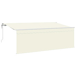 vidaXL Auvent Rétractable Crème 400 x 200 cm Polyester et Aluminium 