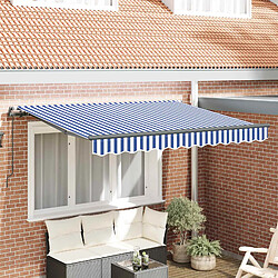vidaXL Auvent Rétractable Bleu 250 x 200 cm tissu