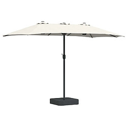 vidaXL Parasol de jardin Sable et anthracite 385 x 209 x 244 cm