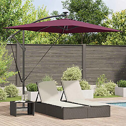 vidaXL Parasol Bordeaux 294 x 200 x 270 cm Polyester et Aluminium
