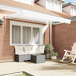 Avis vidaXL Auvent Rétractable Blanc 350 x 200 cm Polyester et métal
