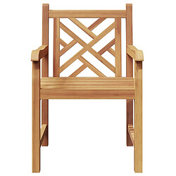 vidaXL Chaise 2 pcs Marron 60 x 58 x 90 cm Bois de teck massif