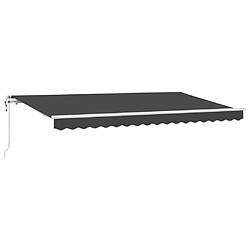 vidaXL Auvent Rétractable Anthracite 350 x 200 cm tissu