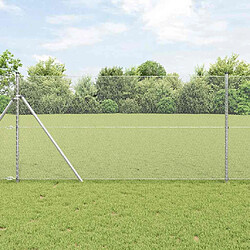 vidaXL Clôture hexagonale Argent 1.4 x 10 m Acier galvanisé