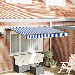 vidaXL Auvent Rétractable Bleu 250 x 200 cm tissu