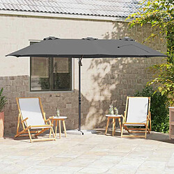 vidaXL Parasol Anthracite 372 x 198 x 243 cm Polyester et Aluminium
