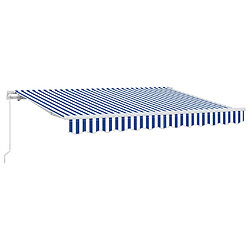vidaXL Auvent Rétractable Bleu 250 x 200 cm tissu