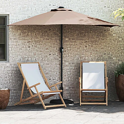 vidaXL Parasol de jardin Taupe 294 x 150 x 224 cm Polyester et Acier