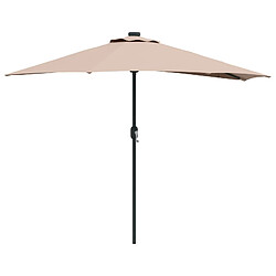 vidaXL Parasol de jardin Taupe 294 x 150 x 224 cm Polyester et Acier