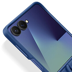 Samsung Coque Officielle pour Galaxy Z Flip 7 avec Anneau Ring Case Soft Touch Bleu nuit pas cher
