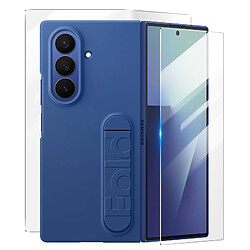 Samsung Coque pour Samsung Galaxy Z Fold 7 en Silicone avec Support et Protections Écran Bleu nuit