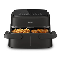 Friteuse sans huile PHILIPS - Airfryer XXL NA351/00 - Capacité 7,1L - Double cuve - 6 préréglages - 2450W