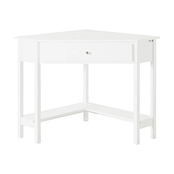 SoBuy Bureau d'Angle Informatique avec Tiroir en Blanc