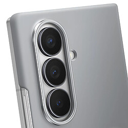 Acheter Samsung Coque pour Samsung Galaxy Z Fold 7 en Silicone avec Support et Protections Écran Argent