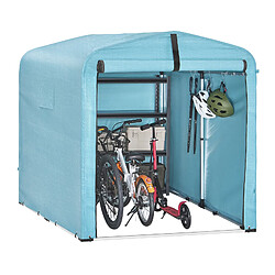 SoBuy Abri de Jardin Imperméable avec Crochets, Garage Bleu Clair