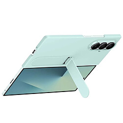Samsung Coque pour Samsung Z Fold 7 en Silicone avec Support et Protections Écran Vert d'eau