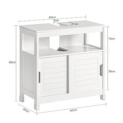 Avis SoBuy Meuble de Salle de Bain FRG128-W Blanc 60×30×60cm