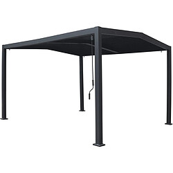 Habitat Et Jardin Pergola bioclimatique toit 2 pans Victoria en aluminium et métal- 3,5 x 4 m - Gris