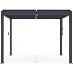 Habitat Et Jardin Pergola bioclimatique en aluminium Windsor - 3 x 3 m - Anthracite