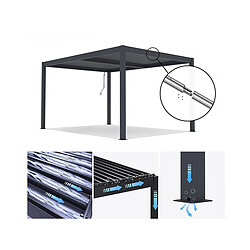 Avis Habitat Et Jardin Pergola bioclimatique en aluminium Windsor - 3 x 4 m - Anthracite