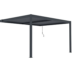 Habitat Et Jardin Pergola adossée en aluminium Windsor - Gris anthracite - 3 x 4 m