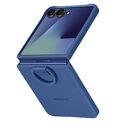Samsung Coque Officielle pour Galaxy Z Flip 7 avec Anneau Ring Case Soft Touch Bleu nuit 