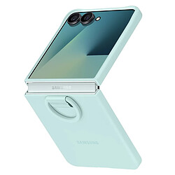 Samsung Coque Officielle pour Galaxy Z Flip 7 avec Anneau Ring Case Soft Touch Bleu