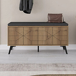 Mes Banc à chaussures avec coussin - Noir