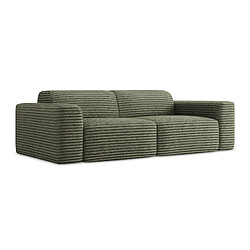 makamii Canapé modulable 3 places en velours côtelé - KELI