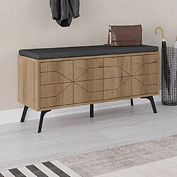 Mes Banc à chaussures avec coussin - Noir