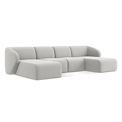 makamii Canapé panoramique 4 places en velours - LANI