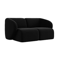 makamii Canapé d'angle 2,5 places modulaire droit en tissu chenille - LANI