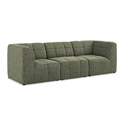 makamii Canapé modulable 3 places en tissu bouclette - ALOHA