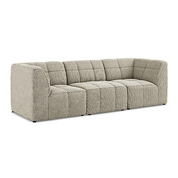 makamii Canapé modulable 3 places en tissu bouclette - ALOHA
