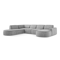 Makamii Canapé modulable 3 places bouclette - Sable