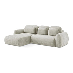 Makamii Fauteuil de canapé modulable velours - Gris