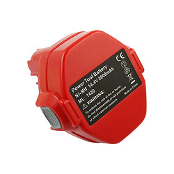 Avizar Batterie de Remplacement pour Makita 1420 Ni-MH 14,4V 3000mAh 43,2Wh Rouge
