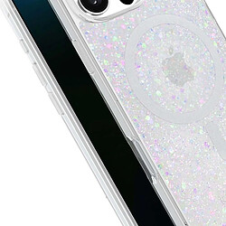 Acheter Kate Spade Coque Glamour Paillettes pour iPhone 16 Pro Compatible MagSafe Blanc