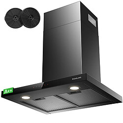 GASLAND TR60BS Hotte décorative A++ 60cm, Hotte Murale 882m³/h Touch Control 4 Levels Boost
