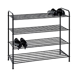Mes Banc à chaussures 4 étagères - Noir