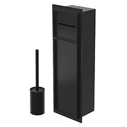 LuxeBath Module WC encastré en acier inoxydable carrelé avec espace de rangement 200x600 mm